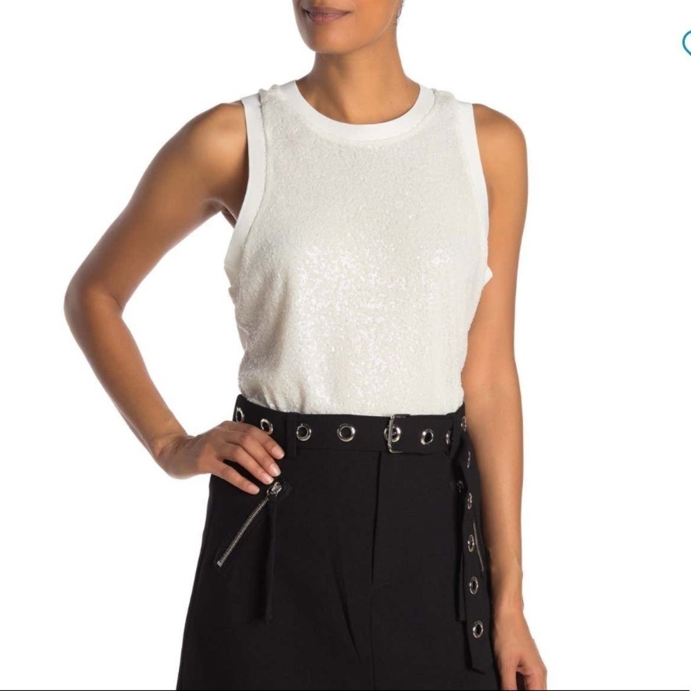 RACHEL ROY COLLECTION COLE SEQUIN TANK TOP